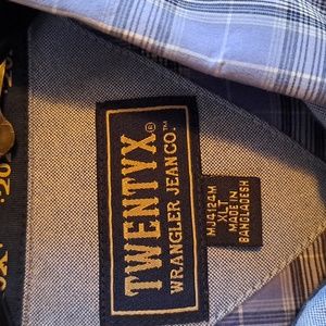 Men's Wrangler Twenty X,  short sleeve, XLT, button-down shirt.